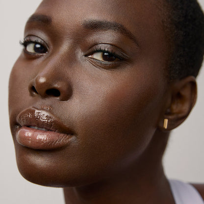 Model skin finish after using the Tatcha Water Cream